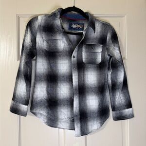 Kids Boys First Wave Collared Buttom Down Shirt Sz 10/12